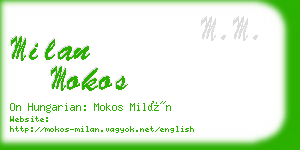 milan mokos business card